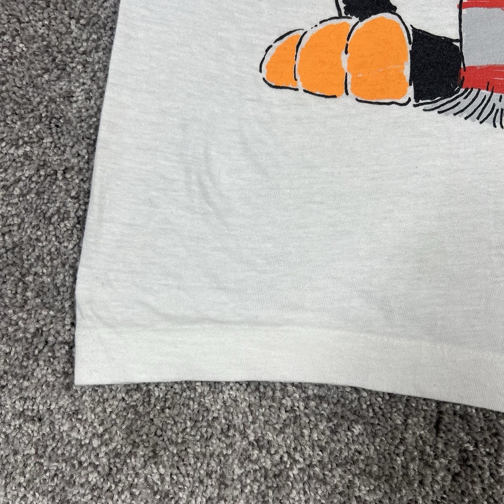 Rare Vintage 80s Ohio State Buckeyes Cartoon Penguins Paper Thin OSU T Shirt L - Picture 6 of 9